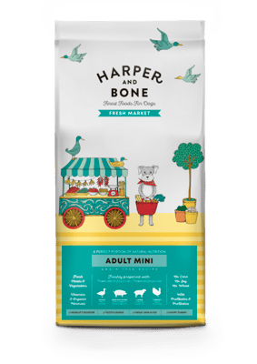 Harper & Bone Adult Mini Fresh Market – Pienso Natural para Perros Pequeños con Pato, Cerdo Ibérico, Cordero y Pavo (2 KG)
